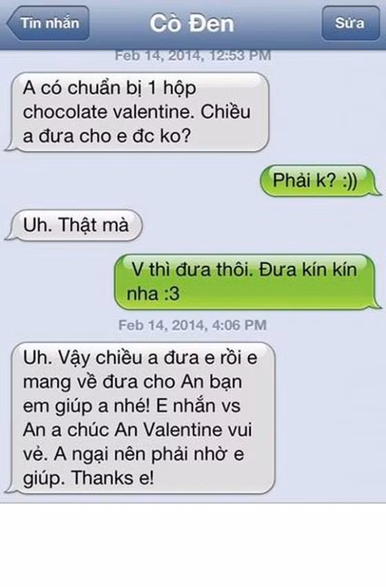 Bạn cũng chỉ là chân chuyển quà hộ thôi. Đừng tưởng bở món quà đó là của mình.