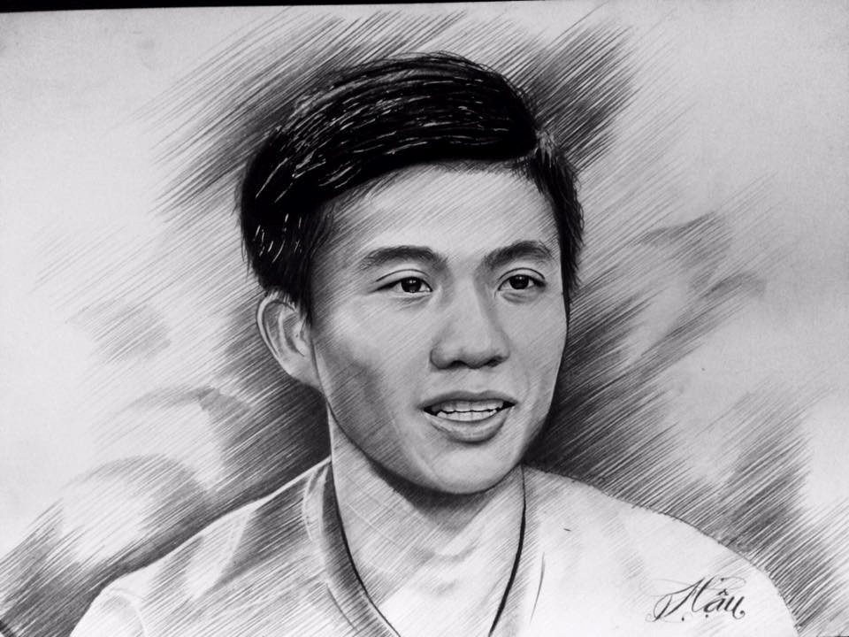 Theo chia sẻ, Tấn Hậu mất khoảng 2 - 2,5 tiếng để vẽ một bức chân dung. Do muốn sớm hoàn thành nên Tấn Hậu không có nhiều thời gian trau chuốt tranh của mình.