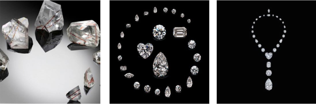 Chiếc vòng cổ được làm từ viên kim cương thô lớn thứ 15 trên thế giới hiện được bày bán tại Graff Diamonds ở London (Anh) với giá 50 triệu USD.