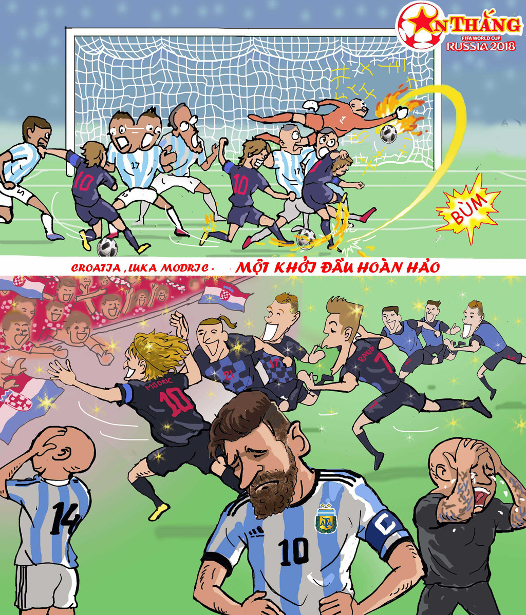 Bản lề cho ĐT Croatia tiến đến trận chung kết World Cup là chiến thắng 3-0 trước ứng cử viên chức vô địch Argentina. Điều khiến Luka Modric và các đồng đội thành công trong trận đấu này ngoài việc khóa chặt được Messi thì đó còn là việc họ thực hiện tốt việc chuyển hóa cơ hội thành bàn thắng. Trận thắng này đánh dấu hành trình vòng bảng đẹp như mơ của Croatia.
