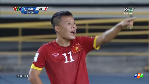 Thành Lương có pha dứt điểm nguy hiểm.