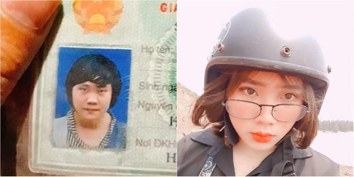 Ảnh thẻ trong CMND chụp năm lớp 9. Bây giờ nhìn cô bạn này có phần trẻ ra hơn hồi đó đến cả chục tuổi.