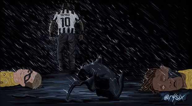 Bức tranh toàn cảnh trận đấu giữa Juventus và Dortmund.