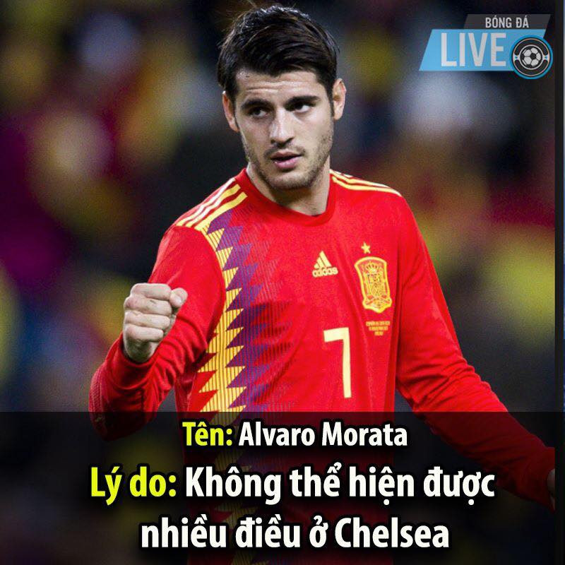 Sang Chelsea với cái giá 70 triệu bảng nhưng Alvaro Morata không thể hiện được nhiều và từ đó mất đi luôn vị trí có mặt trong ĐT Tây Ban Nha ở World Cup 2018 sắp khởi tranh.