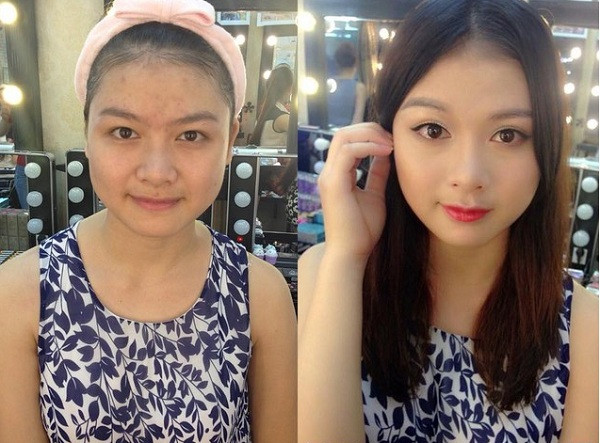 Công nghệ make up khiến chị em tự tin hơn mỗi khi bước chân ra đường. Ảnh sử dụng trong bài: Sưu tầm Facebook.