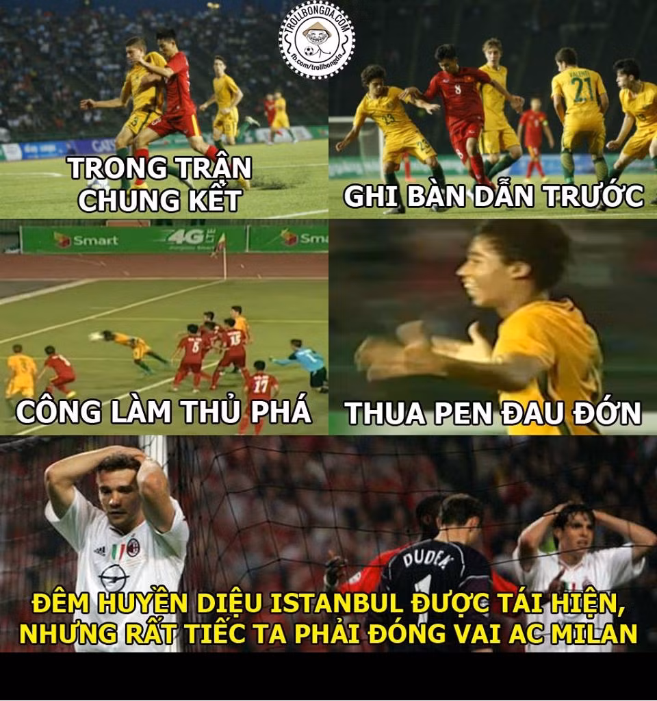 Nhìn vào thất bại của U16 Việt Nam tại CK U16 ĐNA, nhiều NHM lại nhớ đến trận CK UEFA Champions League 2004/2005, nơi AC Milan cũng vươn lên dẫn trước Liverpool từ rất sớm và sai sót của tuyến phòng ngự đã cướp đi tất cả mọi cố gắng.