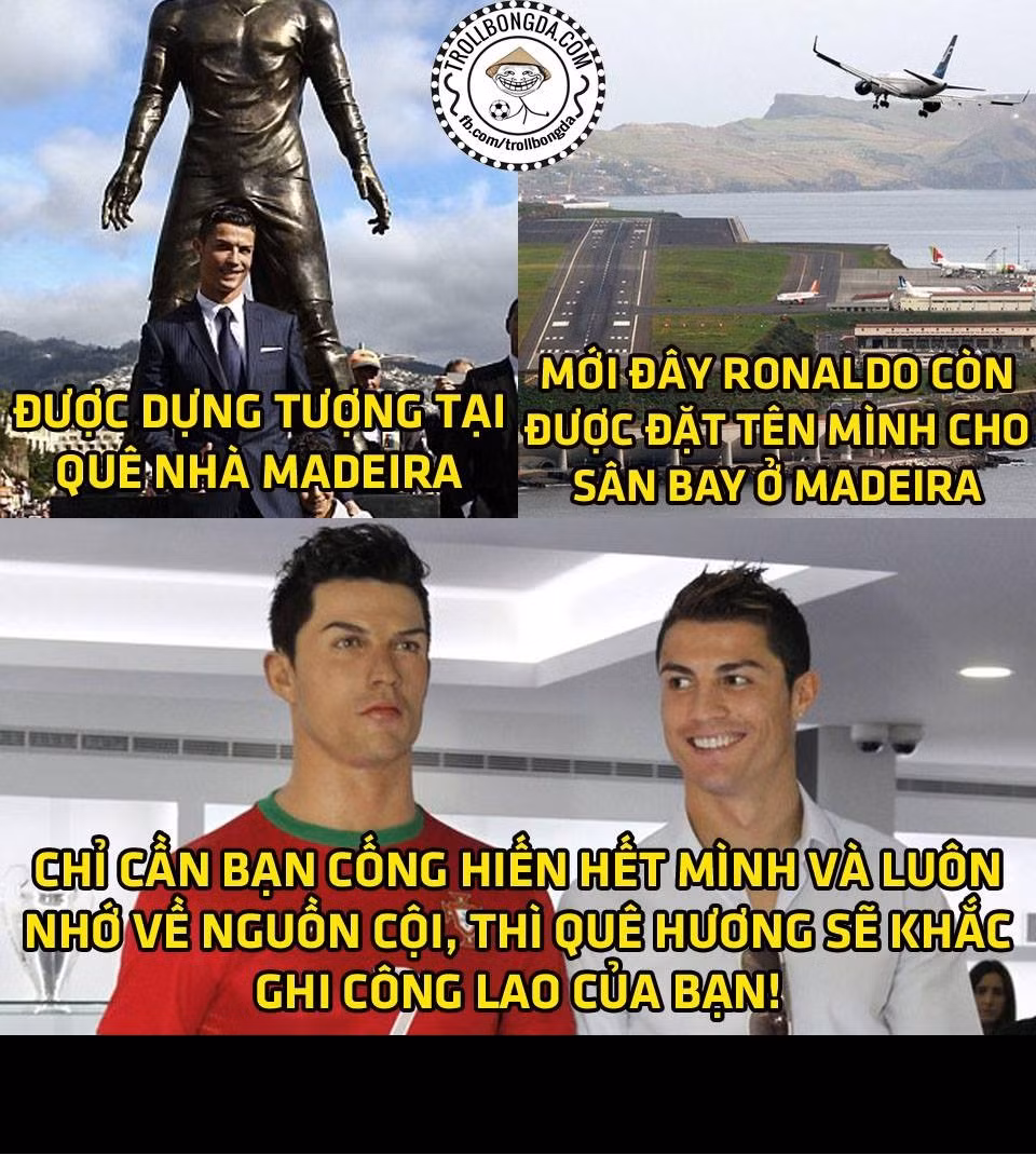 Với những đóng góp không biết mệt mỏi cho ĐT Bồ Đào Nha tại Euro 2016, Cris Ronaldo được chọn để đặt tên cho một sân bay tại quê hương của anh.