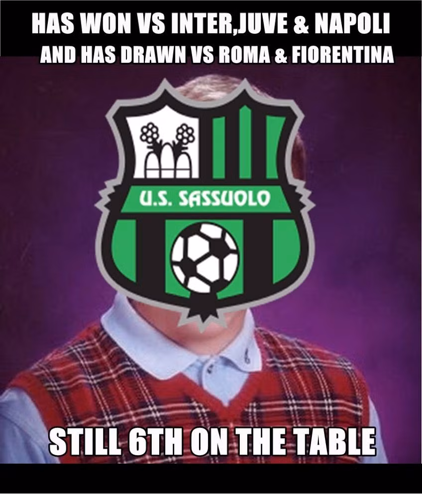 Sassuolo trở thành một kẻ ngáng đường khó chịu với các đại gia tại Serie A và chính thành tích này đã giúp họ đứng thứ 6 trên BXH của giải đấu hấp dẫn nhất nước Ý.