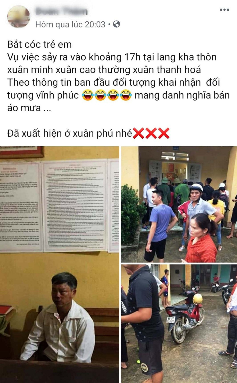 Tuong bat coc tre em, nguoi dan ong bi dan Thanh Hoa danh bam dap