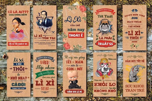 Giới trẻ hẳn là sẽ rất thích nhận được bao lì xì có câu nói chuyển thể từ lời đối thoại của ông trùm trong bộ phim truyền hình ăn khách Người phán xử: "Lì xì là thứ tồn tại duy nhất, những thứ khác có hay không, không quan trọng"