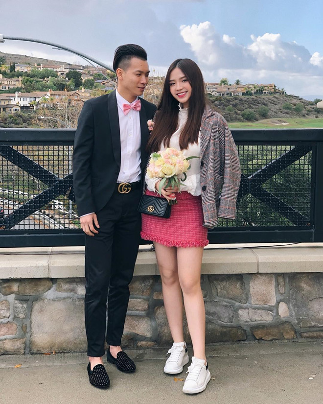 Trong khi Vương Hoàng Mai Diz đang du học tại Mỹ thì chàng người yêu của cô là kỹ sư điện tại, chuyên nghiên cứu linh kiện các dòng xe đắt đỏ.