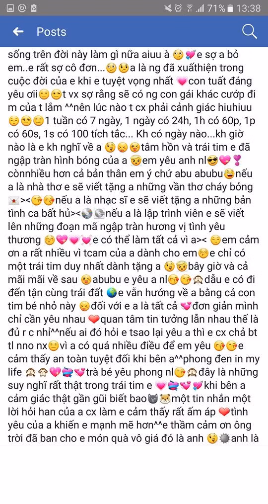 Vì vậy câu chuyện tình yêu của cô gái càng trở nên "nóng" và được đề cập nhiều hơn. Nhưng dù sao cũng rất tiếc cho cô gái chỉ vì teencode mà mất đi một cuộc tình. Ảnh sử dụng trong bài: Sưu tầm Facebook.