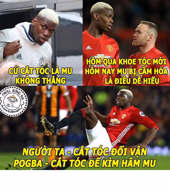 Pogba và vận đen đến từ mái đầu.