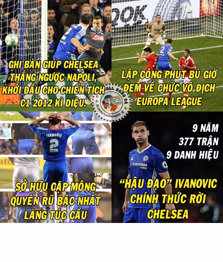 Ivanovic không chỉ là công thần của Chelsea với 9 năm cống hiến, 377 trận ra quân và 9 danh hiệu có được. Chưa dừng lại ở đó, anh còn sở hữu cặp mông quyến rũ bậc nhất làng túc cầu giáo.
