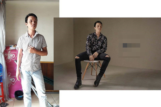 Trong những siêu phẩm lần này của mình, Xuân Huy đã chụp một bức ảnh của mình và ghép mặt vào thân hình của siêu mẫu đẹp trai.