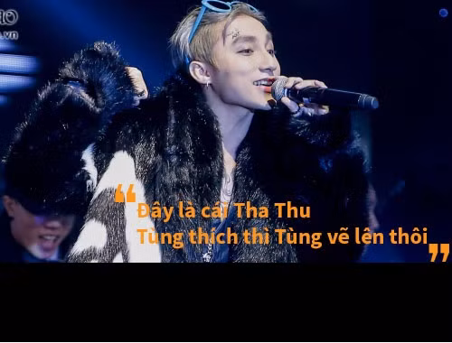 Sau khi được MC hỏi về hình vẽ trên lông mày của mình, Sơn Tùng đã trả lời hết sức vui vẻ:"Đây là cái Tha Thu, Tùng thích thì Tùng vẽ lên thôi". Cũng chính từ đó những câu nói như "tha thu" (tattoo hay hình xăm) hay "mình thích thì mình làm thôi" được dân mạng nhắc tới rất nhiều và vô vàn những dòng trạng thái đã sử dụng cụm từ trên.