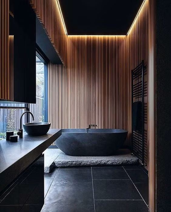 Mẫu phòng tắm giúp tận dụng tối đa ánh sáng mặt trời.