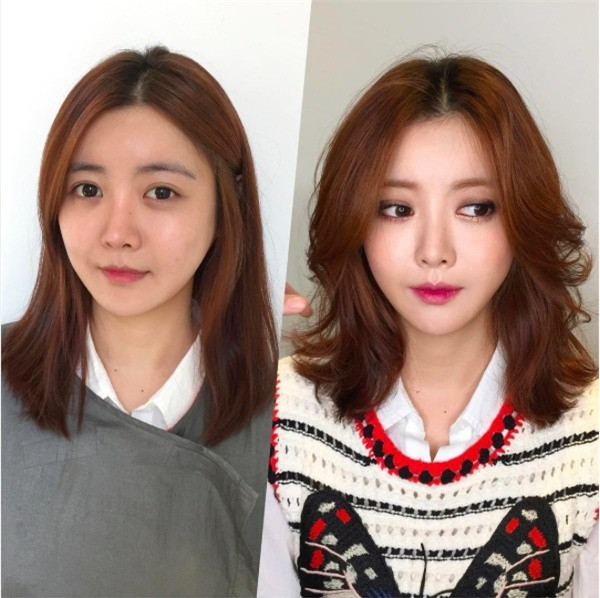 Dù có tóc che mặt hay không cô gái này rõ ràng vẫn rất xinh đẹp.