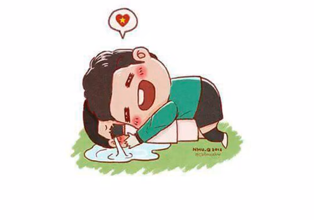 Màn ăn mừng của Bùi Tiến Dũng với đồng đội Đức Chinh sau khi U23 Việt Nam thẳng tiến vào chung kết nhận được nhiều bình luận của dân mạng.