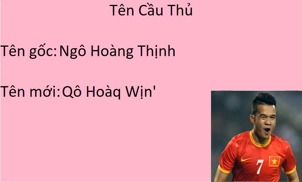 Ngô Hoàng Thịnh ngày nào giờ có tên mới là Qô Hoàq Wịn'.