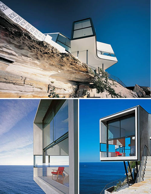 Ngôi nhà này được xây dựng vào năm 2004 tại một vách đá cao 70m thuộc Dover Heights, Úc. Thiết kế của nó rất đặc biệt khi được xây thành hình vòng cung tạo nên tầm nhìn siêu ấn tượng khi đứng ở hai đầu tòa nhà.