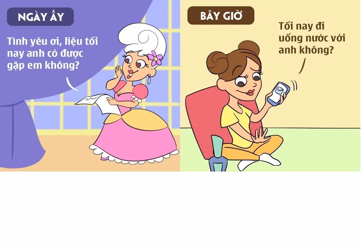 Ngày xưa, thư tay là phương tiện truyền tải thông tin chính cho các cặp đôi đang yêu nhau. Nhưng ngày nay chỉ cần 1 tin nhắn hoặc dòng chat trên mạng xã hội đã thay thế hoàn toàn cho việc loằng ngoằng dòng thư giấy.