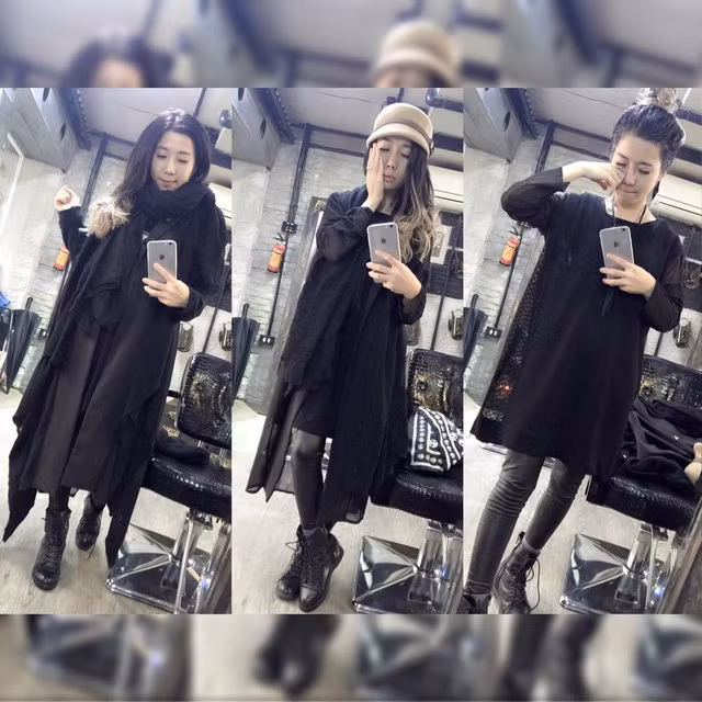 Hồng Nhung trong chiếc áo cardigan dáng dài vô cùng cá tính và sành điệu.