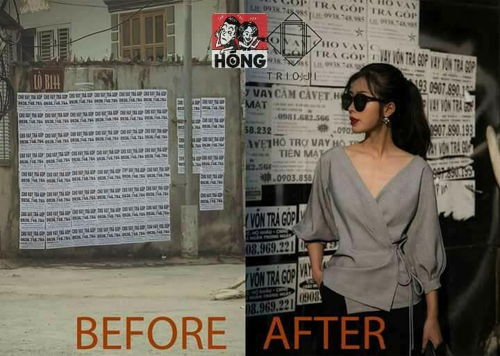 Trước khi thực hiện bức ảnh "street style" thần thánh ê kíp thực hiện phải chuẩn bị bối cảnh thật tốt nhưng sau đó cũng phải xé nham nhở để giống đời thực.
