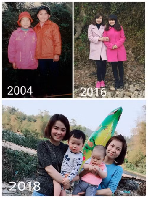 14 năm trôi qua cả hai vẫn còn có thể đứng cạnh nhau thân thiết như ngày nào nhưng giờ trên tay đã có những thành viên nhỏ nhắn như thiên thần.