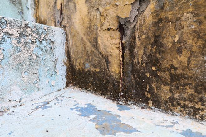 Dù đã được phát hiện từ rất lâu nhưng trước khi trận đấu giữa Việt Nam và Campuchia diễn ra các vết nứt này vẫn chưa được khắc phục