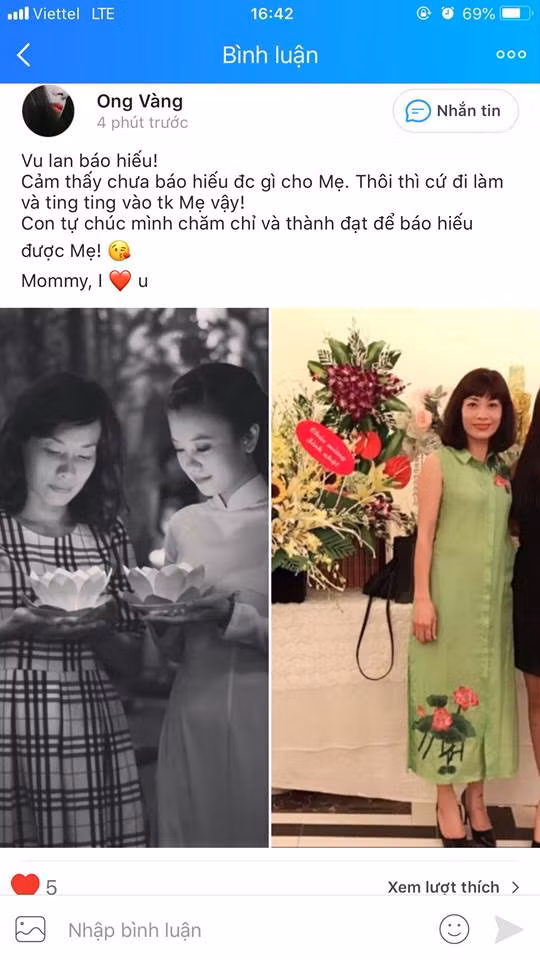  Đại lễ Vu Lan luôn rất đặc biệt trong lòng mỗi người dân Việt. Đây là thời điểm dù có bận bịu với công việc mưu sinh, học hành ra sao thì những người con luôn hướng về cha mẹ, người đã sinh thành dưỡng dục mình, dù họ còn sống hay đã khuất.