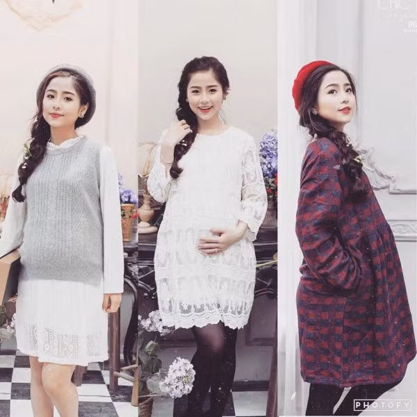 Mặc dù đang mang bầu, thế nhưng cô hot girl 9X này vẫn sở hữu vẻ đẹp vô cùng thuần khiết và khiến nhiều bà bầu khác phải nhìn bằng ánh mắt ngưỡng mộ.