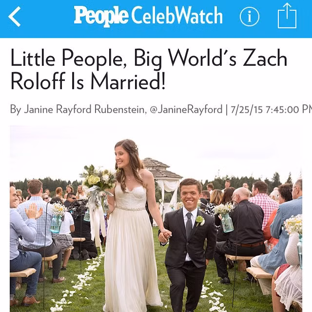 Đám cưới của cặp đôi đũa lệch sẽ được phát sóng vào ngày 25/8 trong tập mới nhất của chương trình truyền hình Mỹ “Little People, Big World”.