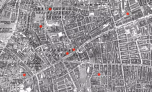 Địa điểm xảy ra các vụ tấn công đẫm máu