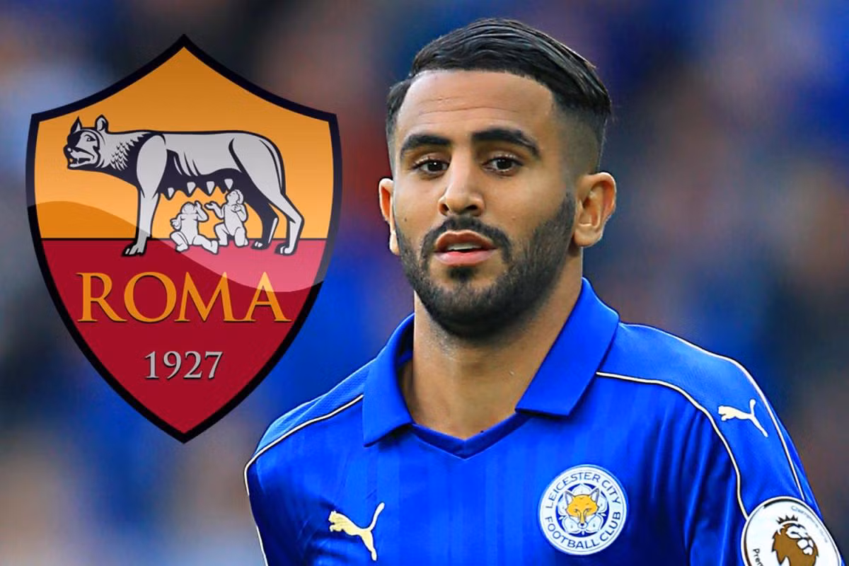 Roma sắp có Mahrez: Theo thông tin chuyển nhượng cầu thủ từ truyền thông Italia, Riyad Mahrez chắc chắn sẽ rời Leicester City gia nhập AS Roma với giá 38 triệu euro trong ít ngày tới. Ảnh: Calcio
