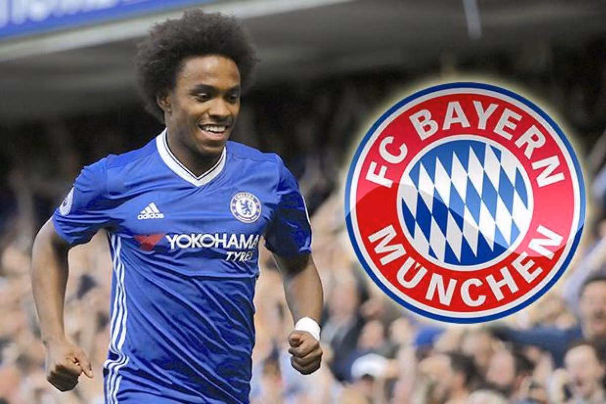 Bayern tranh Willian với M.U: Theo thông tin chuyển nhượng cầu thủ từ trang Abendzeitung, Bayern Munich đang nghiêm túc xem xét kế hoạch chiêu mộ tiền vệ Willian của Chelsea trong mùa Hè. Với phong độ thi đấu không ổn định, Willian mùa giải năm nay cũng đã mất vị trí đá chính trong đội hình của Chelsea vào tay Pedro. Ngoài Bayern, Man United cũng muốn có cầu thủ xuất sắc nhất Chelsea mùa 2015/16. Ảnh:Goal.
