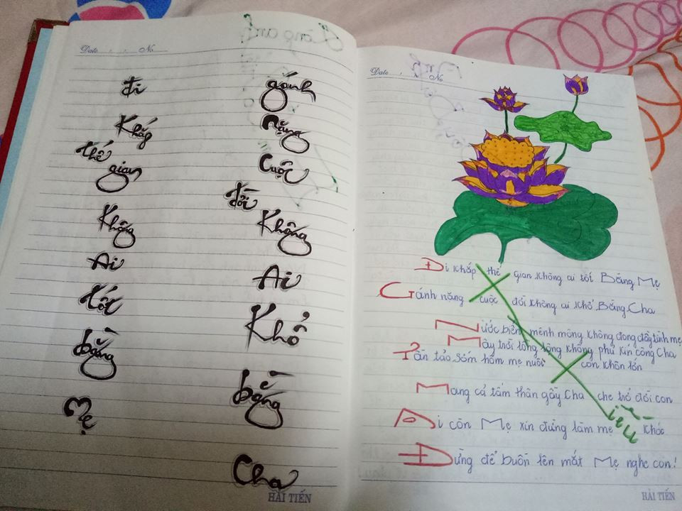 Những dòng chia sẻ của anh chàng này về sở thích viết nhật kí cũng nhận được nhiều lời khen ngợi từ cộng đồng mạng.