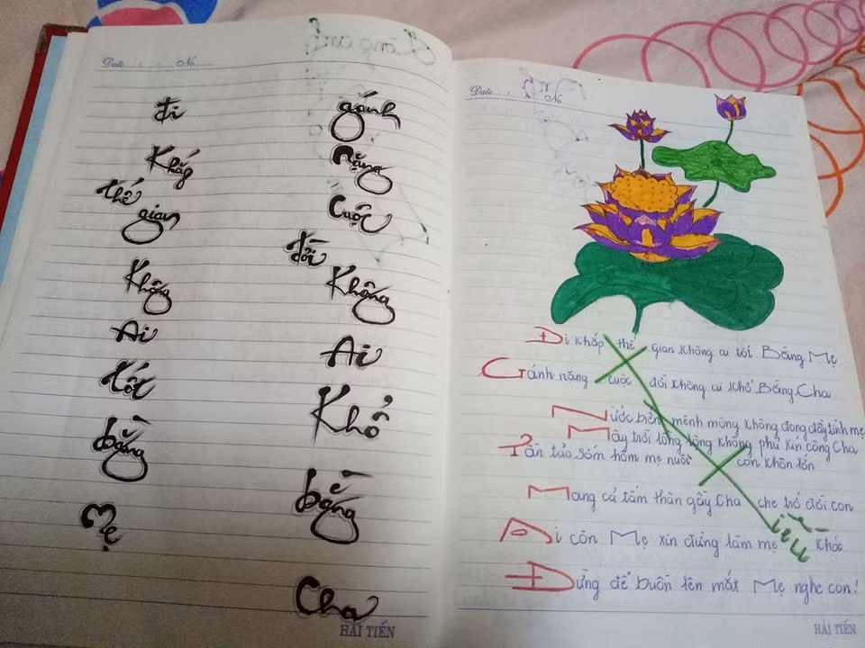 Những dòng chia sẻ của anh chàng này về sở thích viết nhật kí cũng nhận được nhiều lời khen ngợi từ cộng đồng mạng.