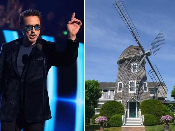 Ở phía đông, thay vì là một Tony Stark hiện đại và đam mê công nghệ, Downeys ngoài đời lại yêu thích một ngôi nhà cối xay gió từ thế kỷ 19 với mức giá 10,5 triệu USD. Khu nhà 7 phòng ngủ ở East Hamptons có nội thất hiện đại, bên ngoài khu đất rộng lớn có sân tennis, hồ bơi lớn, vườn kiểng và nhà khách hai phòng ngủ.