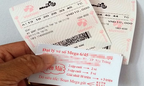 Vietlott chua dong y, dai ly da ban o at ve so tu chon