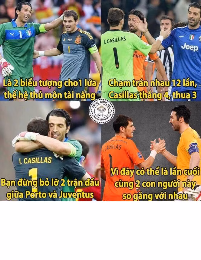 Casillas - Buffon hai tượng đài của người gác đền thế giới.