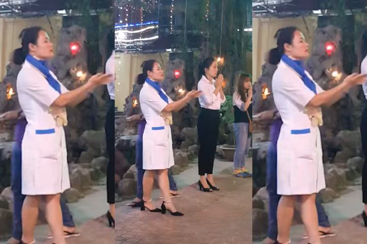 Mới đây trên mạng xã hội, cộng đồng mạng truyền tay nhau một đoạn clip của một cô gái đi chùa. Điều đáng chú ý đó là hành động khấn lễ của cô gái này rất lạ và chưa có ai từng chứng kiến màn đi lễ như "đi bay" vậy.