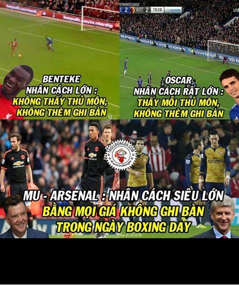 Man United và Arsenal là hai đội bóng thể hiện nhân cách lớn của mình bằng cách không ghi bàn để gieo sầu vào lưới đối thủ trong ngày lễ tặng quà truyền thống.