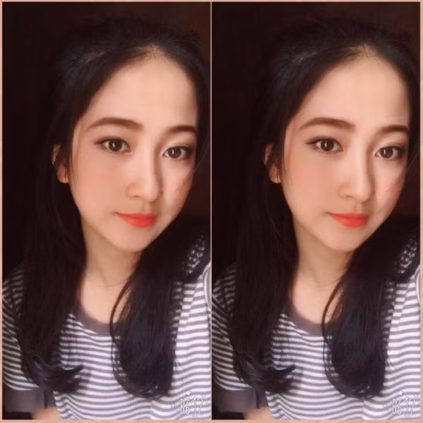 Vẻ đẹp từ khuôn mặt giống với hot girl Hà Lade đã giúp nữ sinh Hải Phòng - Đồng Thị Thu Thảo được nhiều người biết đến và dành tình cảm đặc biệt. Ảnh trong bài: FBNV.