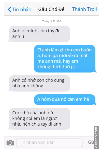 Chỉ vì câu chuyện con chó mà dẫn tới chuyện tình lỡ dở.