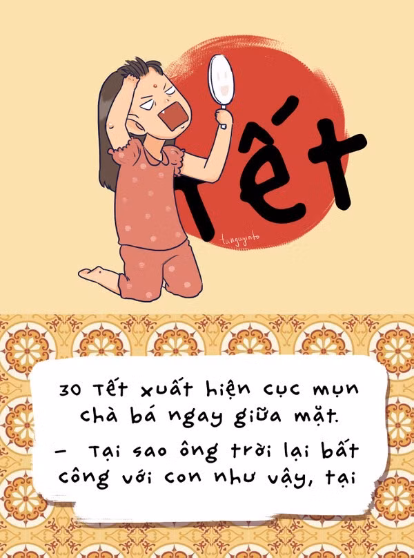 Cả năm tìm mãi không ra cục mụn nào để chơi bắn bi, ấy thế mà Tết một phát là y như rằng…