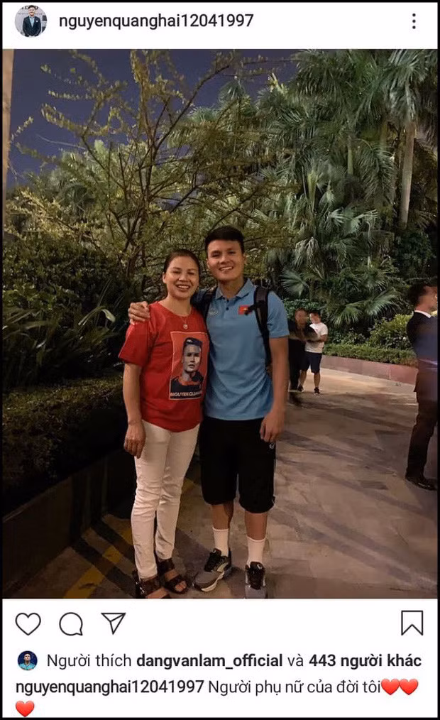 Hau danh bai Malaysia, Quang Hai vui mung tiet lo 'nguoi phu nu cua doi minh'