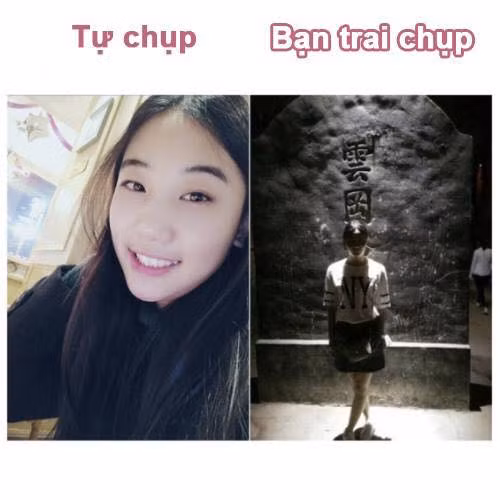 Mới đây trên MXH, hội chị em đã cho đăng tải những bức ảnh chụp tự sướng của mình với những bức ảnh bạn trai chụp và cho thấy một thực tại rằng "những người đầu ấp, tay kề của mình chụp ảnh hoàn toàn không có tâm".