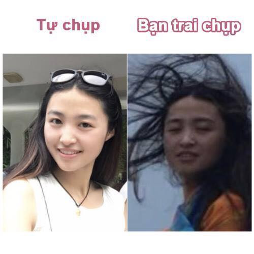 Rõ ràng, nhiều chị em sở hữu gương mặt khá xinh xắn với những đường nét tinh tú nhưng chẳng hiểu sao khi nhờ người yêu chụp ảnh, họ lại chẳng nhận được ra mình và tự hỏi rằng "ai đang xuất hiện trong ảnh vậy?".