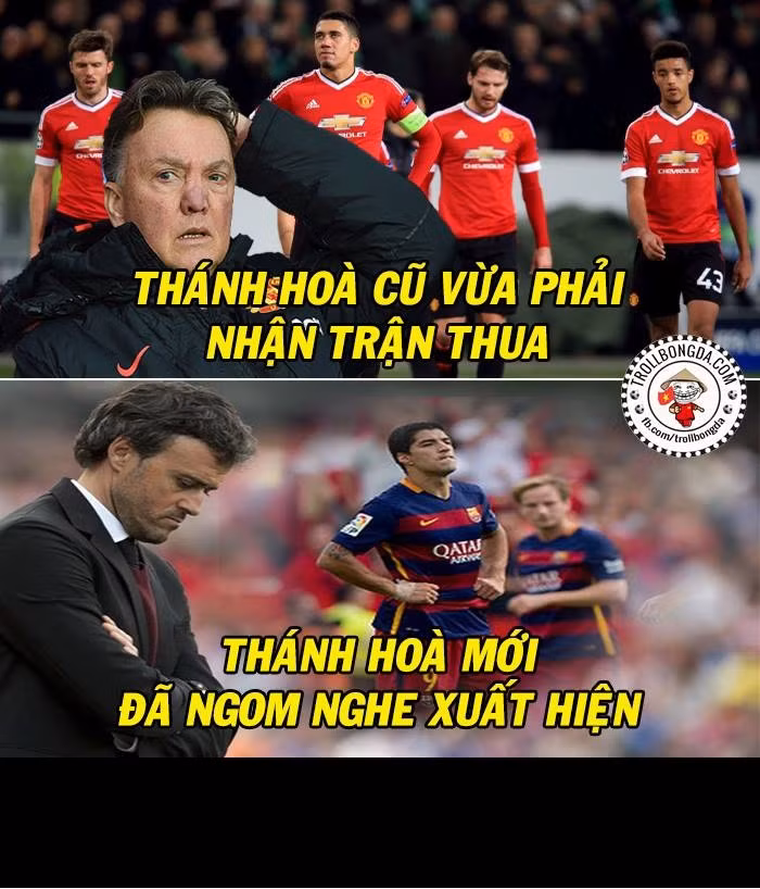 "Thánh hòa" Man United vừa phải nhận trận thua thì "thánh hòa" mới là Barca đã xuất hiện.